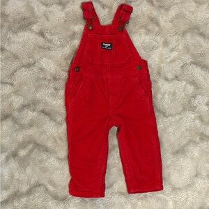 OshKosh B'gosh Bright Red Corduroy Overalls for Baby